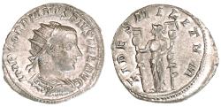 Ancient Coins - Gordian III AR Antoninianus, SCARCE with two standards, AEF, 242 - 244 C.E.