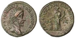Ancient Coins - Commodus AE AS, VF+, 181/182 C.E.