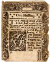 Us Coins - Colonial Note - Connecticut One Shilling, June 7th 1776