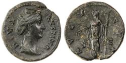 Ancient Coins - Faustina I Senior AE AS, GVF, after 141 C.E.