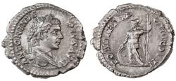 Ancient Coins - Caracalla AR Denarius, Extremely Fine, lightly toned, 206 C.E.