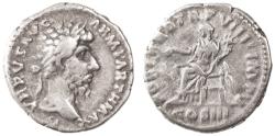 Ancient Coins - Lucius Verus AR Denarius, Very Fine, 168 C.E.