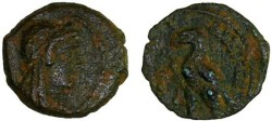 Ancient Coins - Ptolemy V AE14, Rare type, Very Fine, 205 - 180 B.C.E.