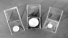 Us Coins - Saflips Inert Double Pocket Coin Flips – 2 ½  x 2 ½  - two packs of 50 (100 flips total)   MADE IN USA