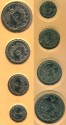 World Coins - Item #1912 Pahlavi (Iran Dynasty) Muhammad Reza Shah (SH 1320-1357) FOUR COINS in ONE OFFICAL SET (10/5/2/ one rial) UNC, DATED SH 1342 (1963), THE FIRST SET EVER SOLD!! GIFT IDEA