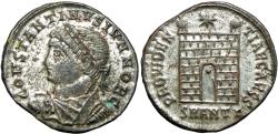 Ancient Coins - Constantine II. As Caesar, AD 316-337. Silvered follis.