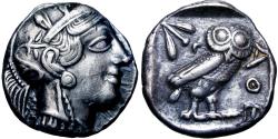 Ancient Coins - ATTICA, Athens. Circa 454-404 BC.
