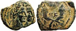 Ancient Coins - NABATAEA. Malichos II, with Shaqilat. AD 40-70.