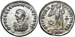 Ancient Coins - Licinius II. Caesar, AD 317-324. Æ silvered Follis, stunning silvering and details.
