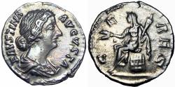 Ancient Coins - Faustina Junior. Augusta, AD 147-175. Bold portrait.