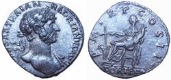 Ancient Coins - Hadrian AR Denarius. Rome, AD 118.