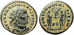Ancient Coins - Constantius I, as caesar (Maximianus Herculius, 286-310), Nummus, Cyzicus, c. AD 295-299 AE