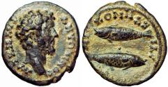 Ancient Coins - Marcus Aurelius, AE27 of Nicomedia, Bithynia. 161-180 AD. second known example.