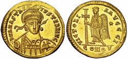 Ancient Coins - Pseudo-Imperial, uncertain AV Solidus. In the name of Anastasius I. Uncertain mint, AD 491-518.
