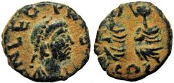Ancient Coins - Leo I, AE 9mm of Constantinople, AD 457-474.