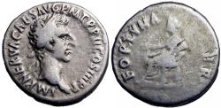 Ancient Coins - Nerva. AD 96-98. AR Denarius (17mm, 3.33 g, 6h). Rome mint. Struck AD 97.