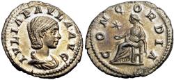 Ancient Coins - Julia Paula. Augusta, AD 219-220. Exceptional portrait.