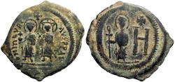 Ancient Coins - Maurice Tiberius, with Constantina and Theodosius. 582-602.