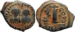 Ancient Coins - Justin I & Justinian I. 527. Æ Decanummium.