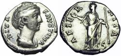 Ancient Coins - Diva Faustina Senior Denarius.