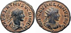 Ancient Coins - Aurelian, with Vabalathus. AD 270-275. 