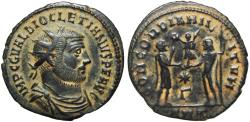 Ancient Coins - Diocletian, Antioch, post-reform radiate fraction.