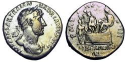 Ancient Coins - Hadrian AR Denarius. Rome,(2.84) gm, IMP CAESAR TRAIAN HADRIANVS AVG,