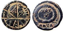 Ancient Coins - Converted into a top or gaming token, Jovian. AD 363-364