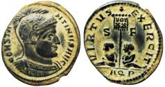 Ancient Coins - Constantine I Æ Follis. Aquileia, AD 320.