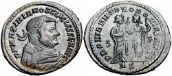 Ancient Coins - Maximianus as Senior Augustus; After abdiction in 305 AD, Rome.