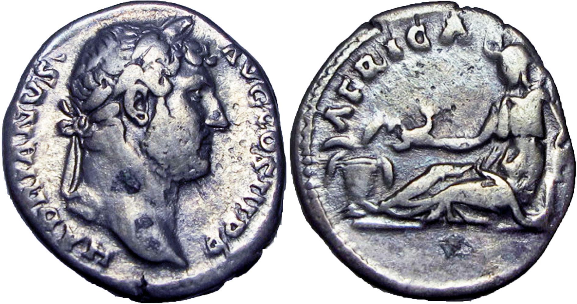 Hadrian augustus, 117 – 138, visit to Africa. | Roman Imperial Coins
