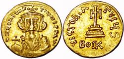 Ancient Coins - CONSTANS II. 641-668 AD. AV Light Weight Solidus of 23 Siliquae.