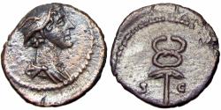 Ancient Coins - DOMITIAN (12/69-18/09/96) Quadrans . With only one example online.