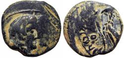 Ancient Coins - NABATAEA. Obodas II, with Hagaru I. 30-9 BC. Extremely Rare