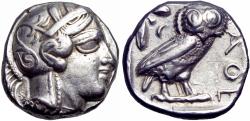 Ancient Coins - ATTICA, Athens. Circa 454-404 BC. AR Tetradrachm.