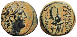 Ancient Coins - SELEUKID KINGS of SYRIA. Tryphon. Circa 142-138 BC. Æ