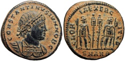 Ancient Coins - Constantine II. As Caesar, AD 316-337. Bold example !!!