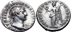 Ancient Coins - Trajan. AD 98-117. AR Denarius.