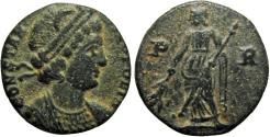 Ancient Coins - City Commemorative Æ 15mm. Struck under Constantius II and Constans. Rome, AD 348.
