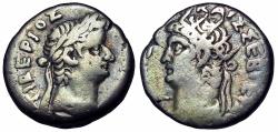 Ancient Coins - Nero & Tiberius Billon Tetradrachm of Alexandria. Year 13.