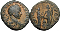 Ancient Coins - Palestine / Judaea , Gaza, Elagabalus 219/20 . Ex Frank Grove and Robert Grover collection . Ex Superior Galleries sale 1986 .
