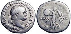 Ancient Coins - Divus Vespasian. Died AD 79. AR Denarius (19.5mm, 3.05 g, 6h). “Judaea Capta” commemorative.