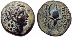 Ancient Coins - SELEUKID KINGS of SYRIA. Tryphon. Circa 142-138 BC. Æ