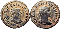 Ancient Coins - Aurelian, with Vabalathus. AD 270-275.