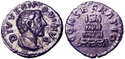 Ancient Coins - Divus Antoninus Pius. Died AD 161.
