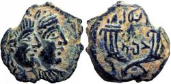 Ancient Coins - NABATAEA. Rabbell II, with Gamilat. AD 70-106. bold example.