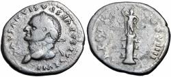 Ancient Coins - Vespasian, (A.D. 69-79), silver denarius, Rome Mint, issue of A.D. 79.