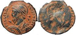 Ancient Coins - Julian II AE3. 361-363 AD. Antioch.  Lovely retrograd issue ( mint error) .