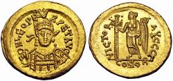 Ancient Coins - Stunning, Leo I AV Solidus. Constantinople, AD 462 or 466. FDC .