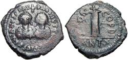 Ancient Coins - Justin I & Justinian I. 527. Æ Decanummium.